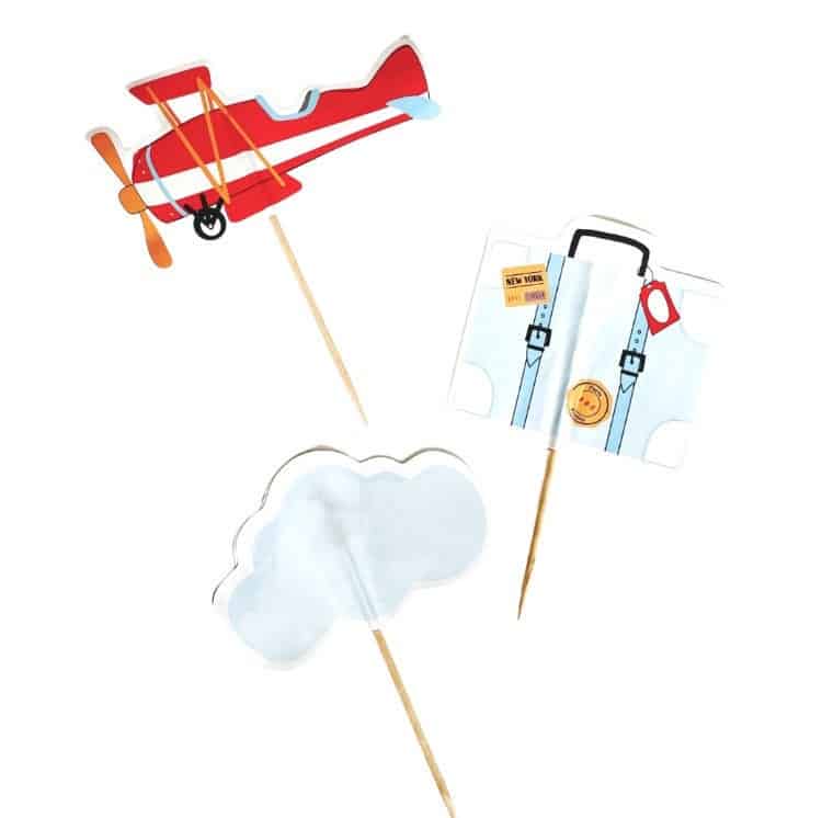Airplane Cupcake Toppers