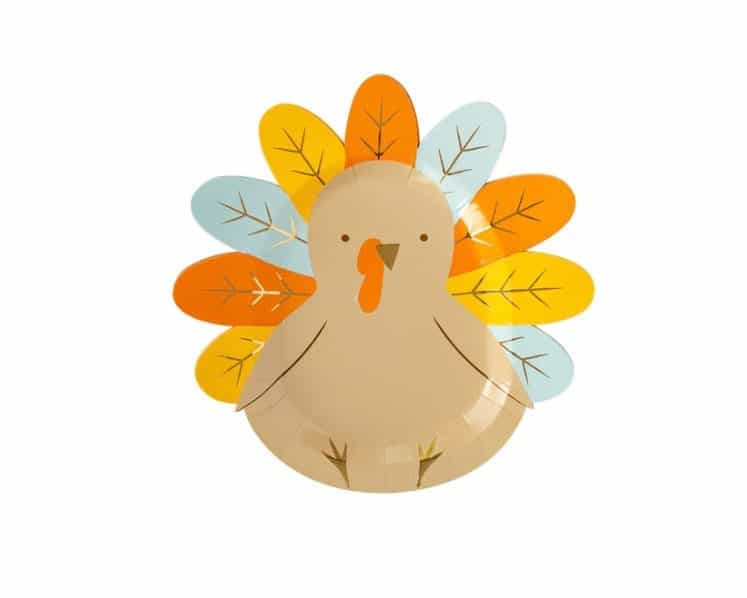 Turkey Shaped Plates 9"