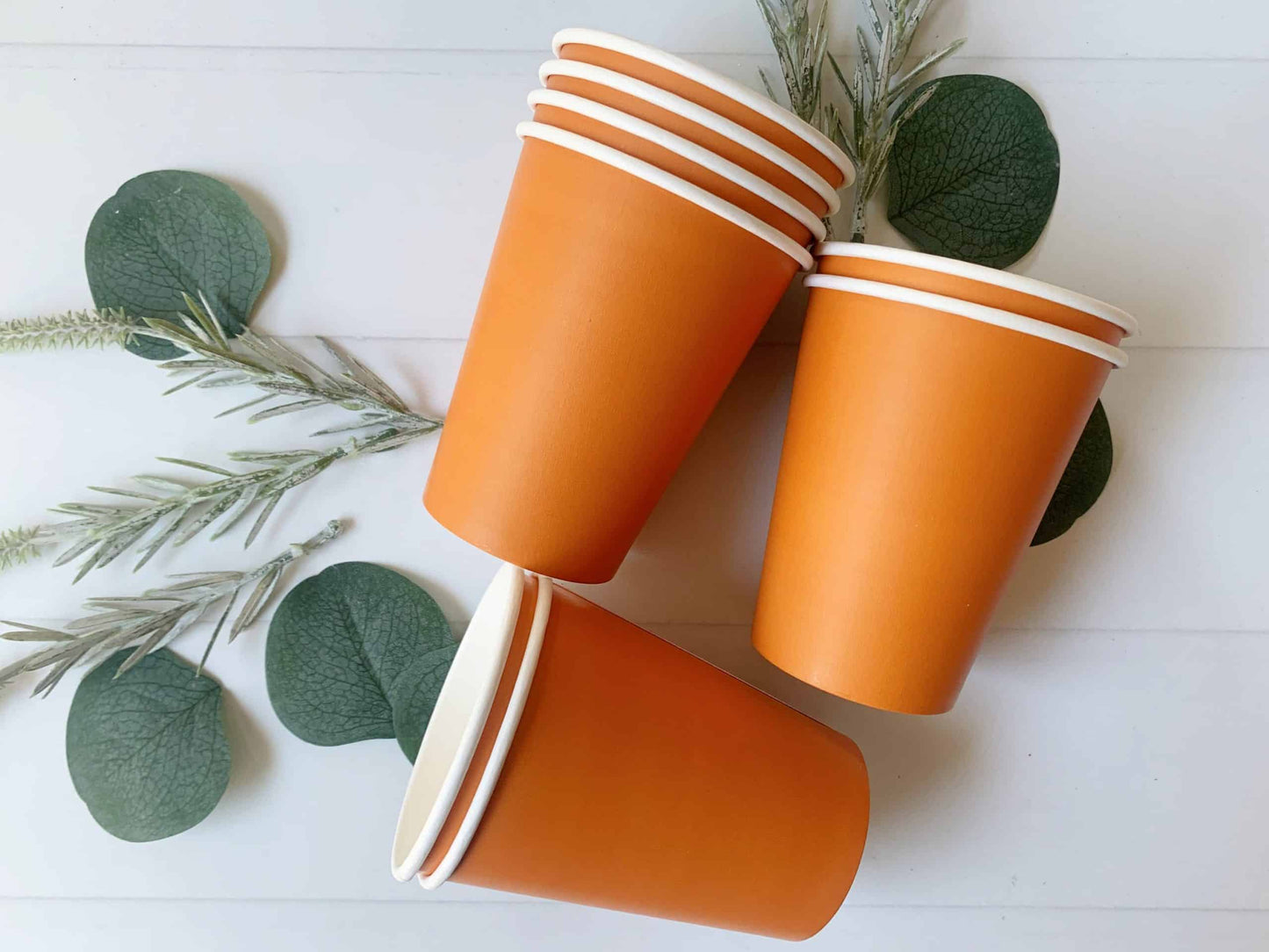 Pumpkin Orange Paper Cups