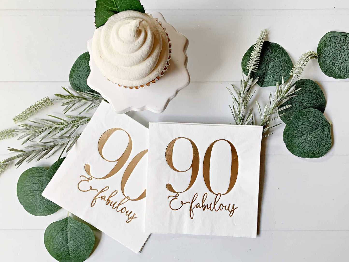 Celebrate life milestones with style using our "90 and Fabulous" birthday party cocktail napkins. Perfect for a 90th birthday celebration, these napkins add a touch of elegance to your event. #90thBirthday #PartySupplies #CocktailNapkins