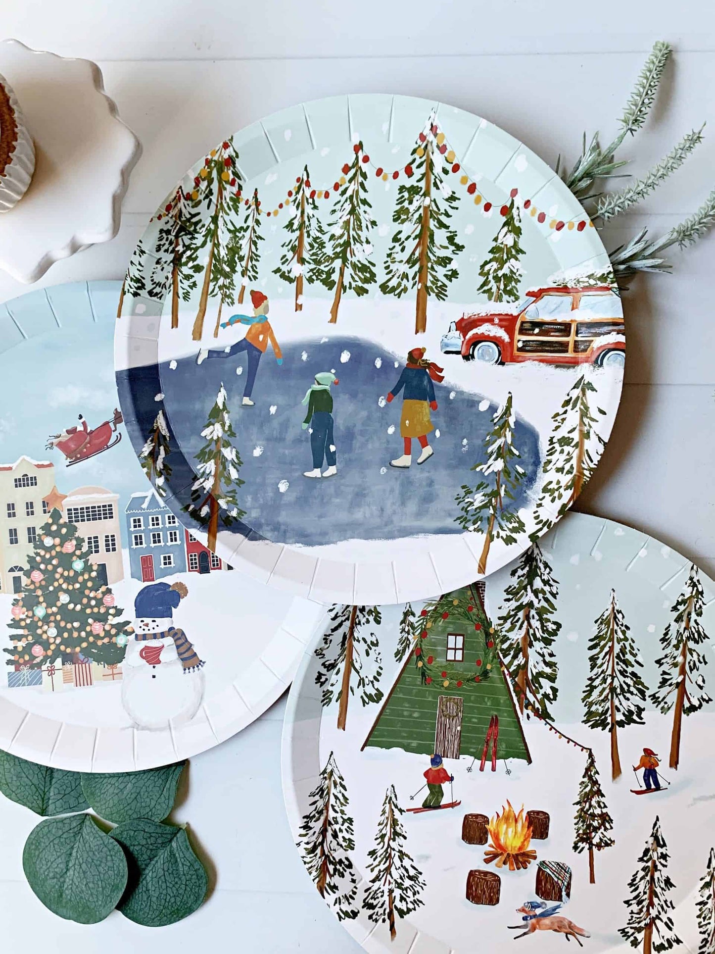 Winter Village Dinner Plates