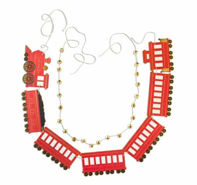 North Pole Express - Christmas Banner with Bells