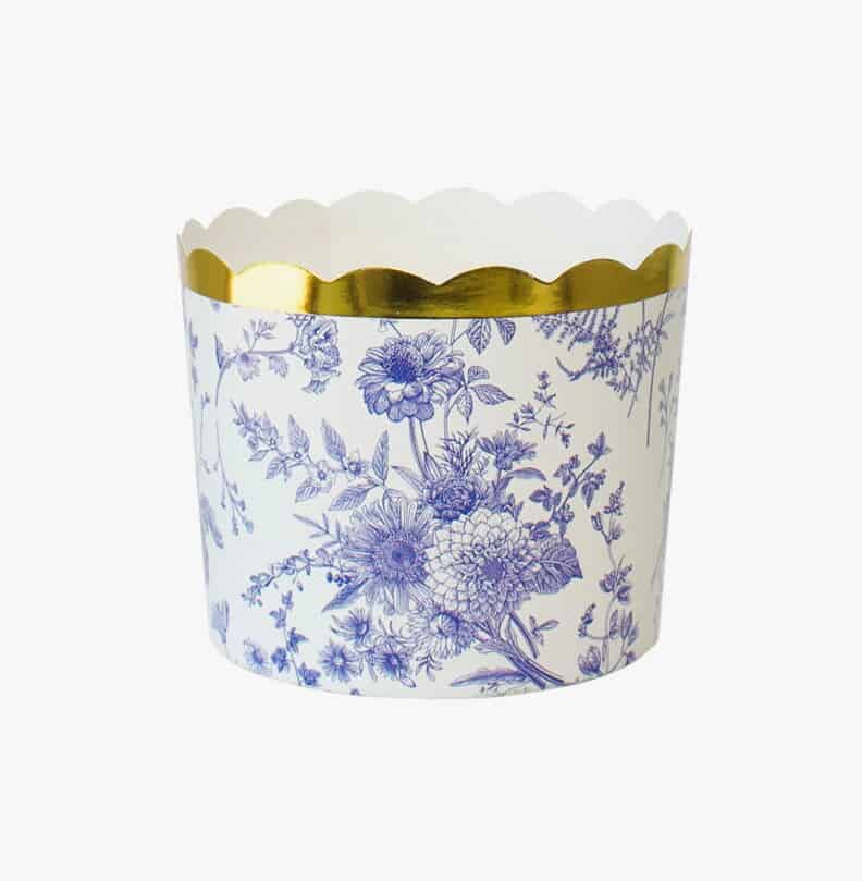 Blue Toile Baking Cups