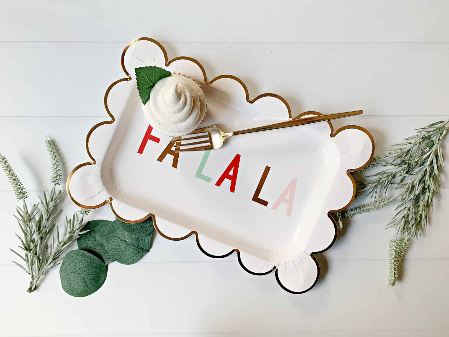 Fa La La Christmas Plates