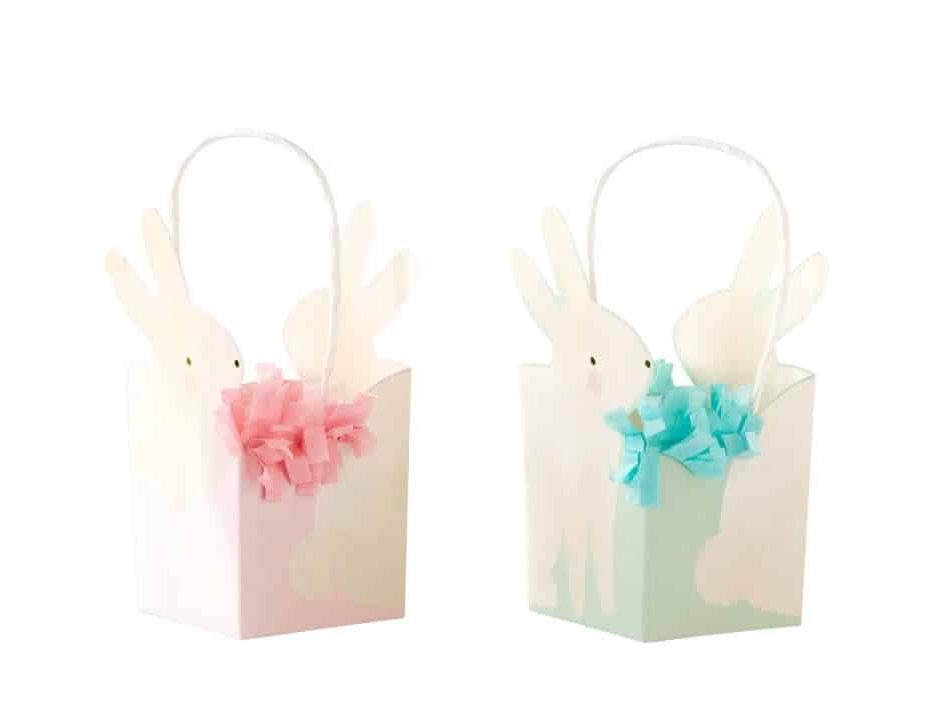 Easter Treat Baskets with Fringed Edges perfect for some bunny is one birthday party