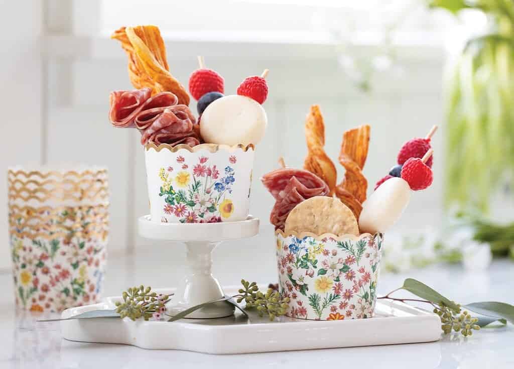Charcuterie Cups - Boho Wildflower Design