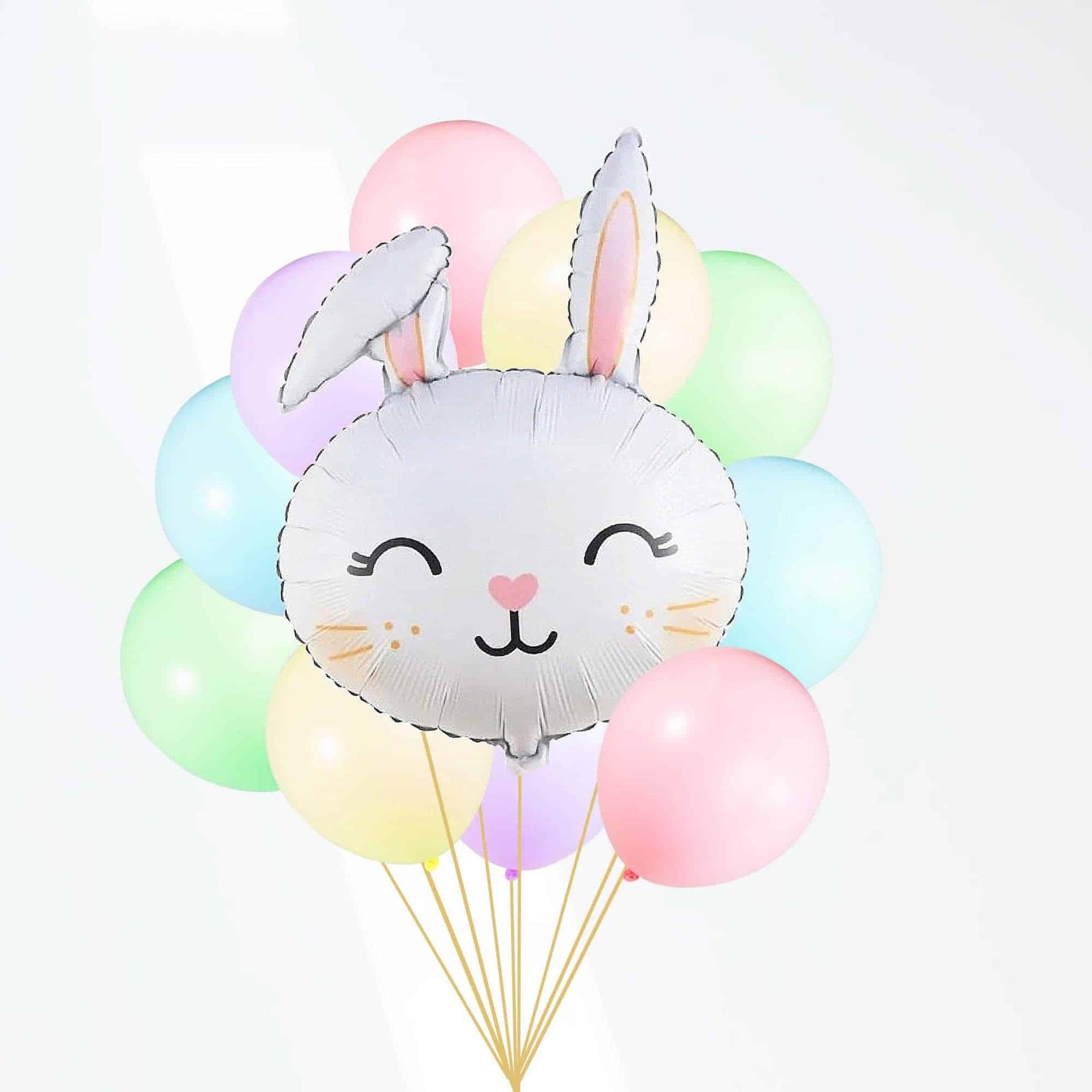 Pastel Winking Bunny Balloon Bouquet