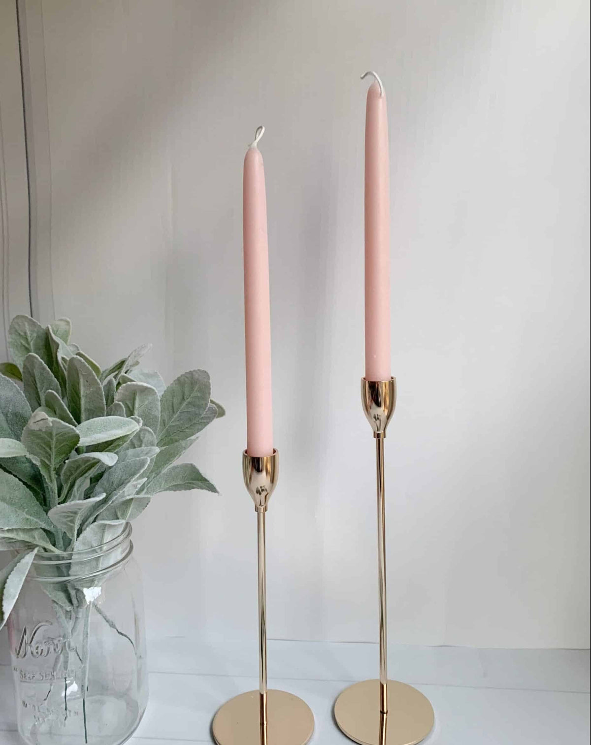 Blush Taper 10 in 100% Beeswax | EnFete Party
