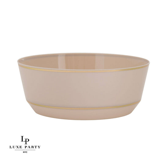 Linen With Gold Edge Plastic Bowls | EnFete Party