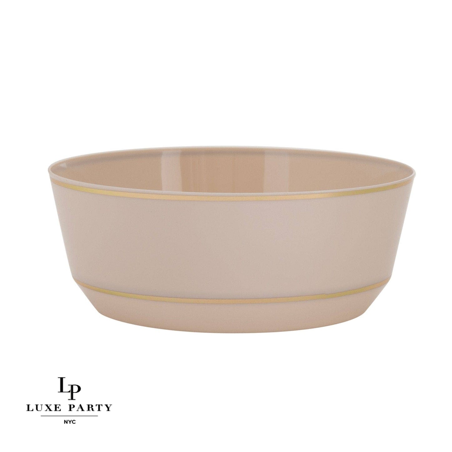 Linen With Gold Edge Plastic Bowls