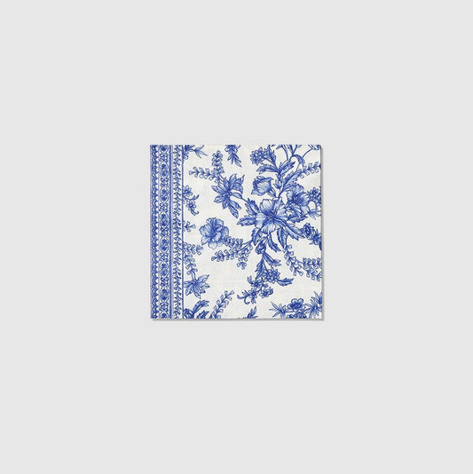 French Blue Toile Cocktail Napkins | EnFete Party