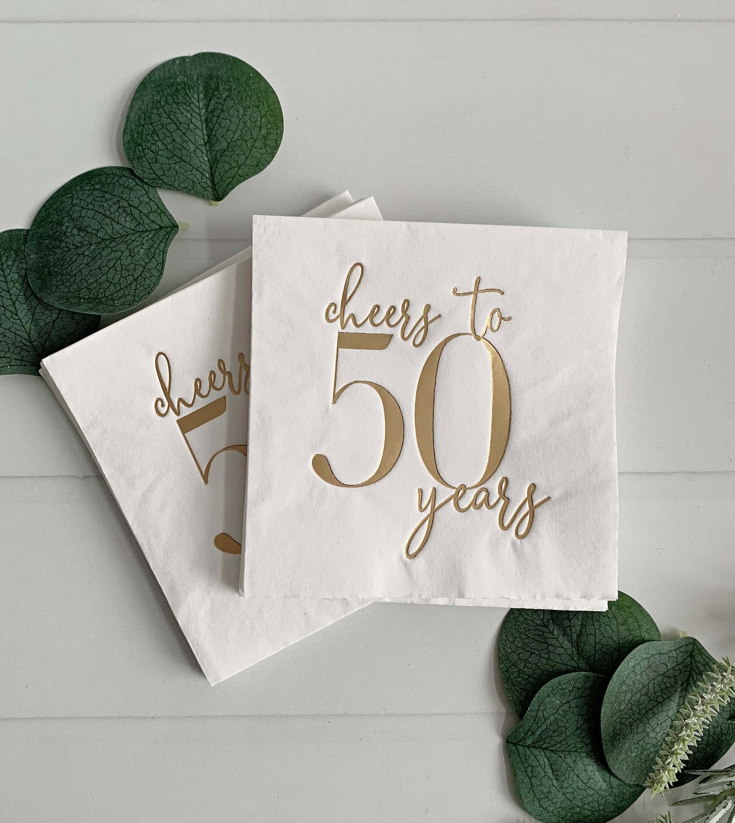 Cheers to 50 Years Cocktail - Gold Foil