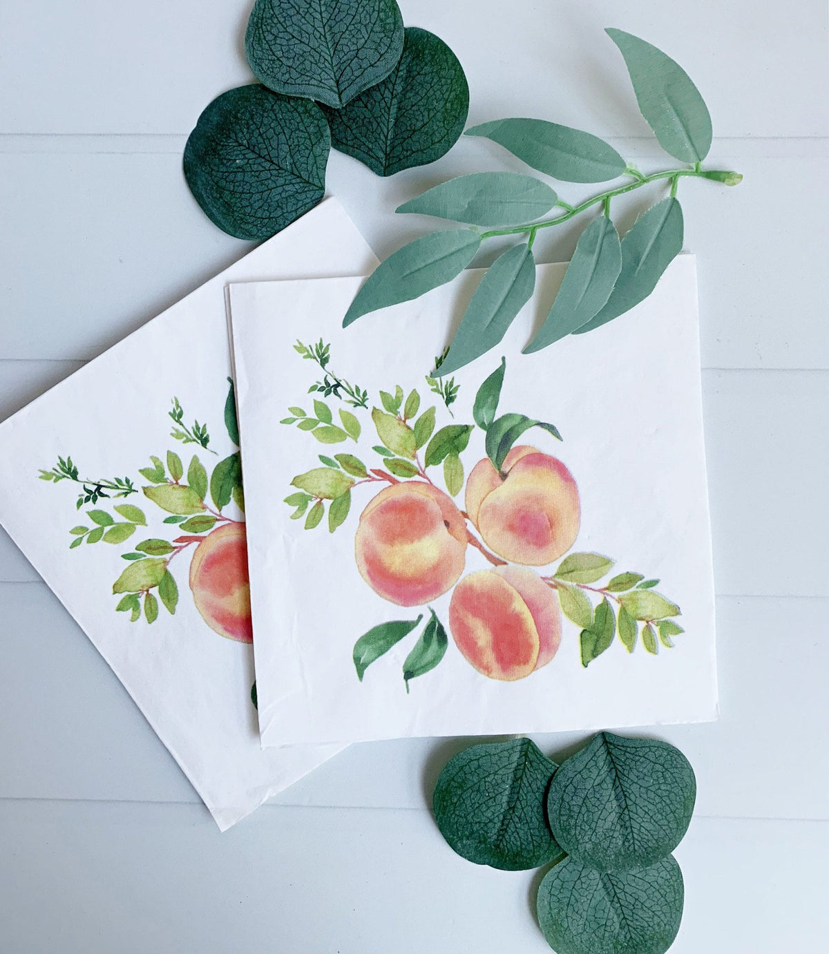 Sweet as a Peach Luncheon Napkins - Peach Motif Baby Shower & Summer Party Decor (16 Pack) | EnFete Party