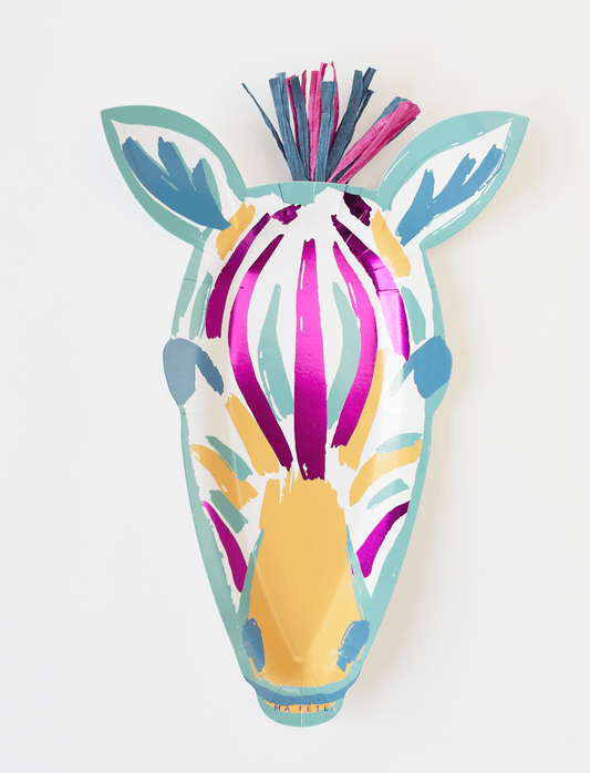 Safari Party Zebra Platters - Set of 4 | EnFete Party