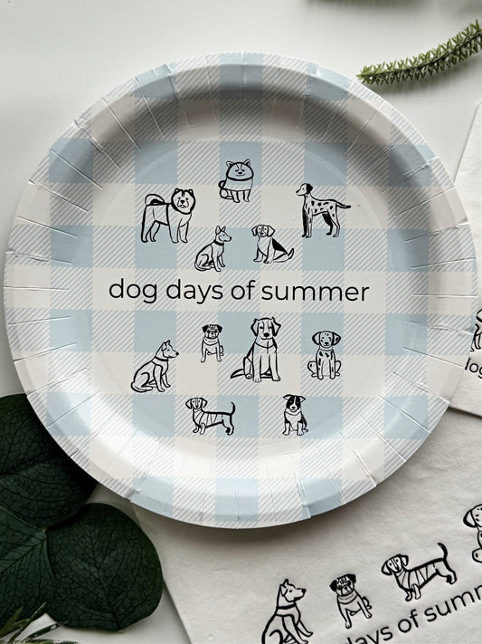 Dog Days of Summer Cocktail Napkins - Black & White