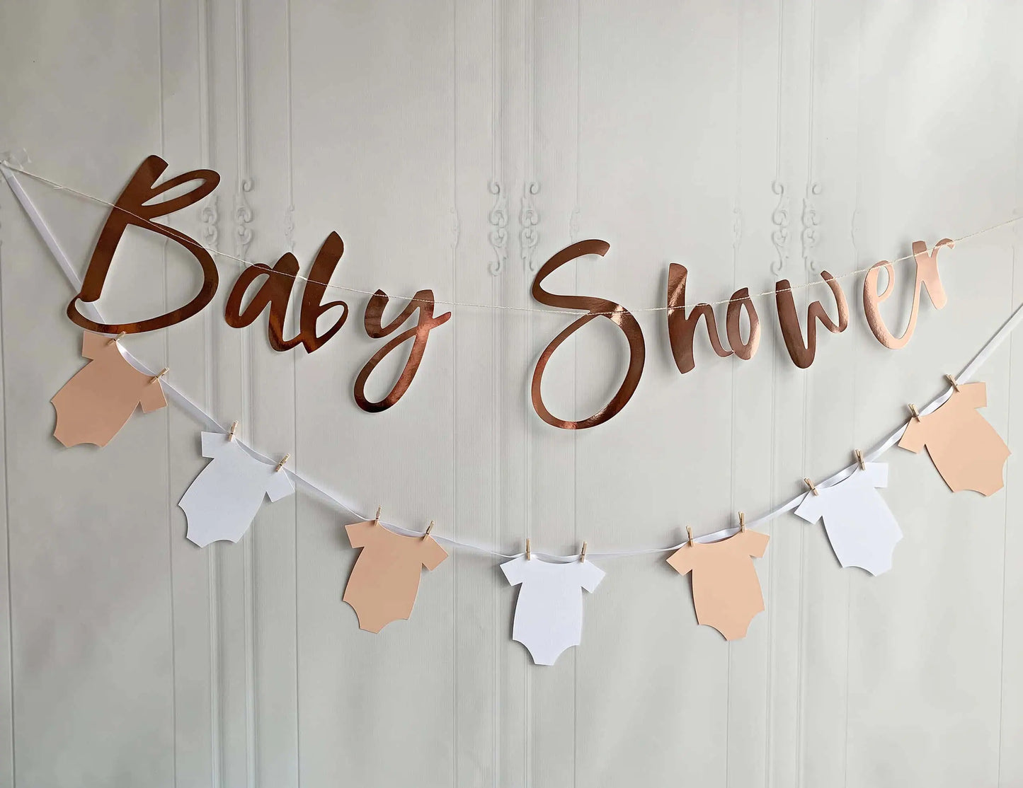 Peach Baby Onesie Banner