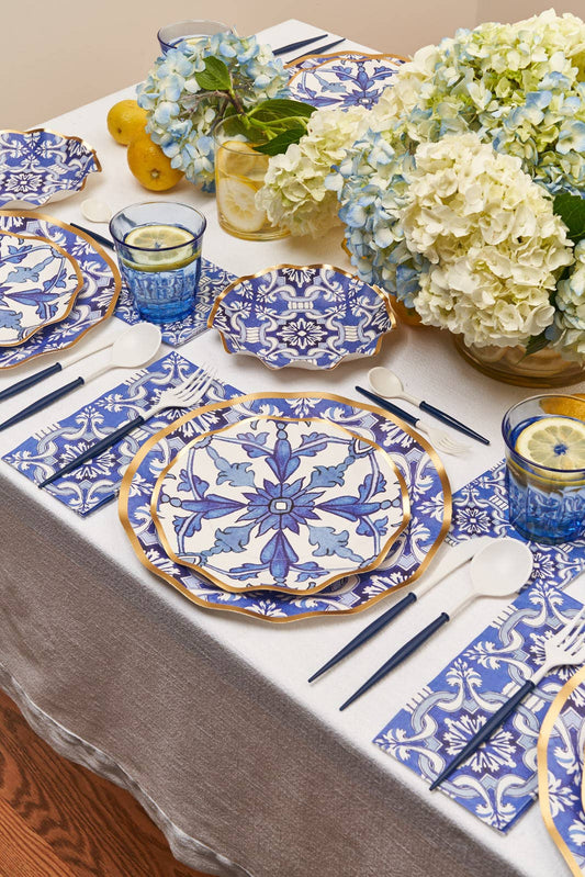 Moroccan Blue Dessert Bowls - Set of 8 | EnFete Party