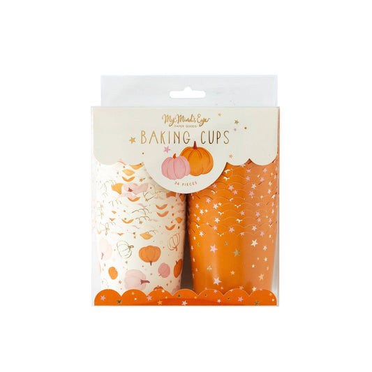 Foiled Scatter Pumpkins and Stars Food Cups (36 pcs) | EnFete Party