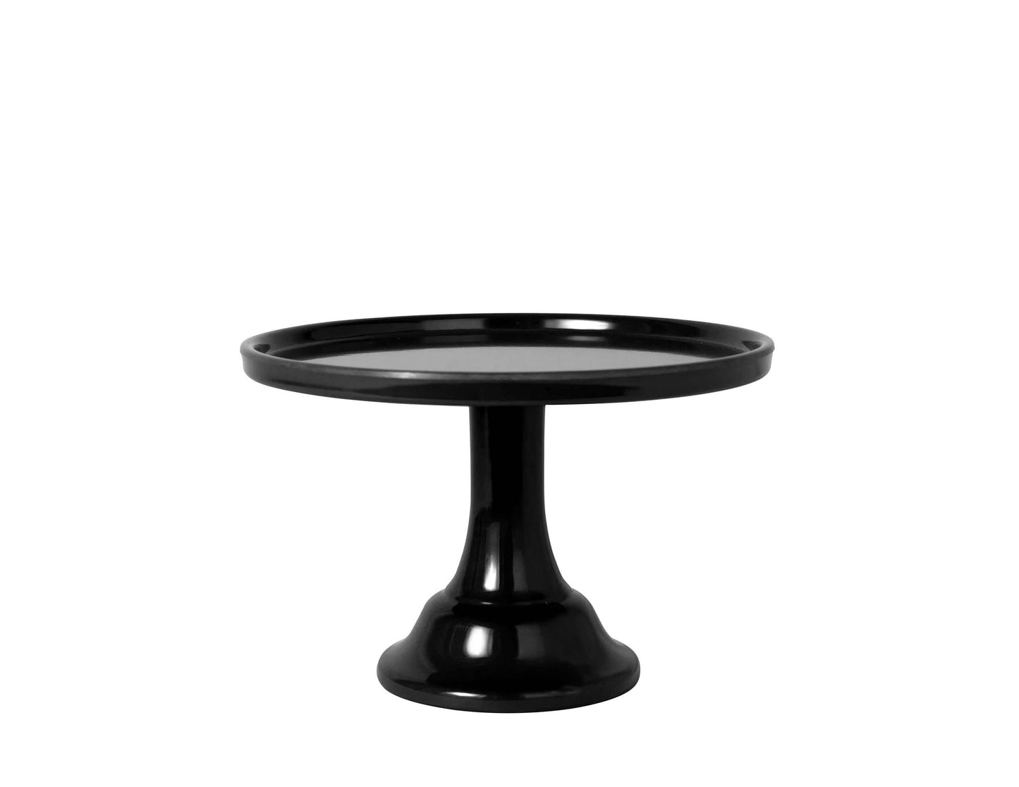 Black Melamine Cake Stand - 8.5 Inch Small Reusable