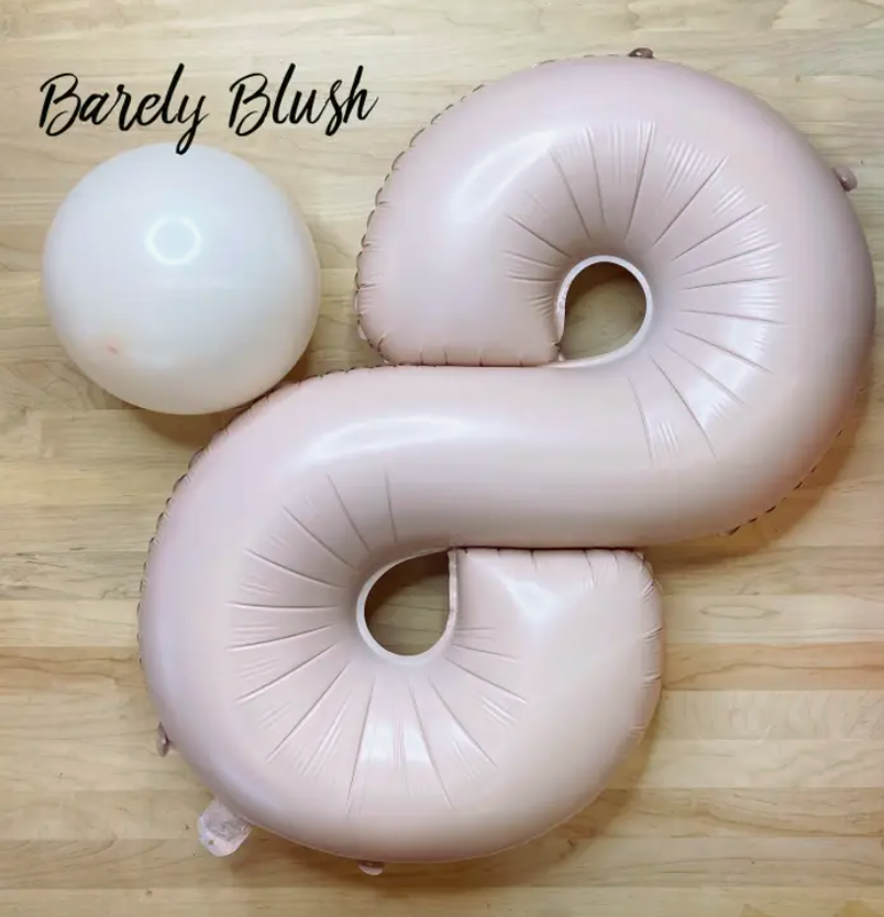 Barely Blush Mylar Number Balloons (32 Inches) | 6
