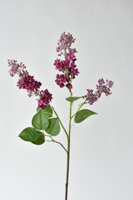 34.5" Faux Vibrant Pink/Purple Lilac Stem