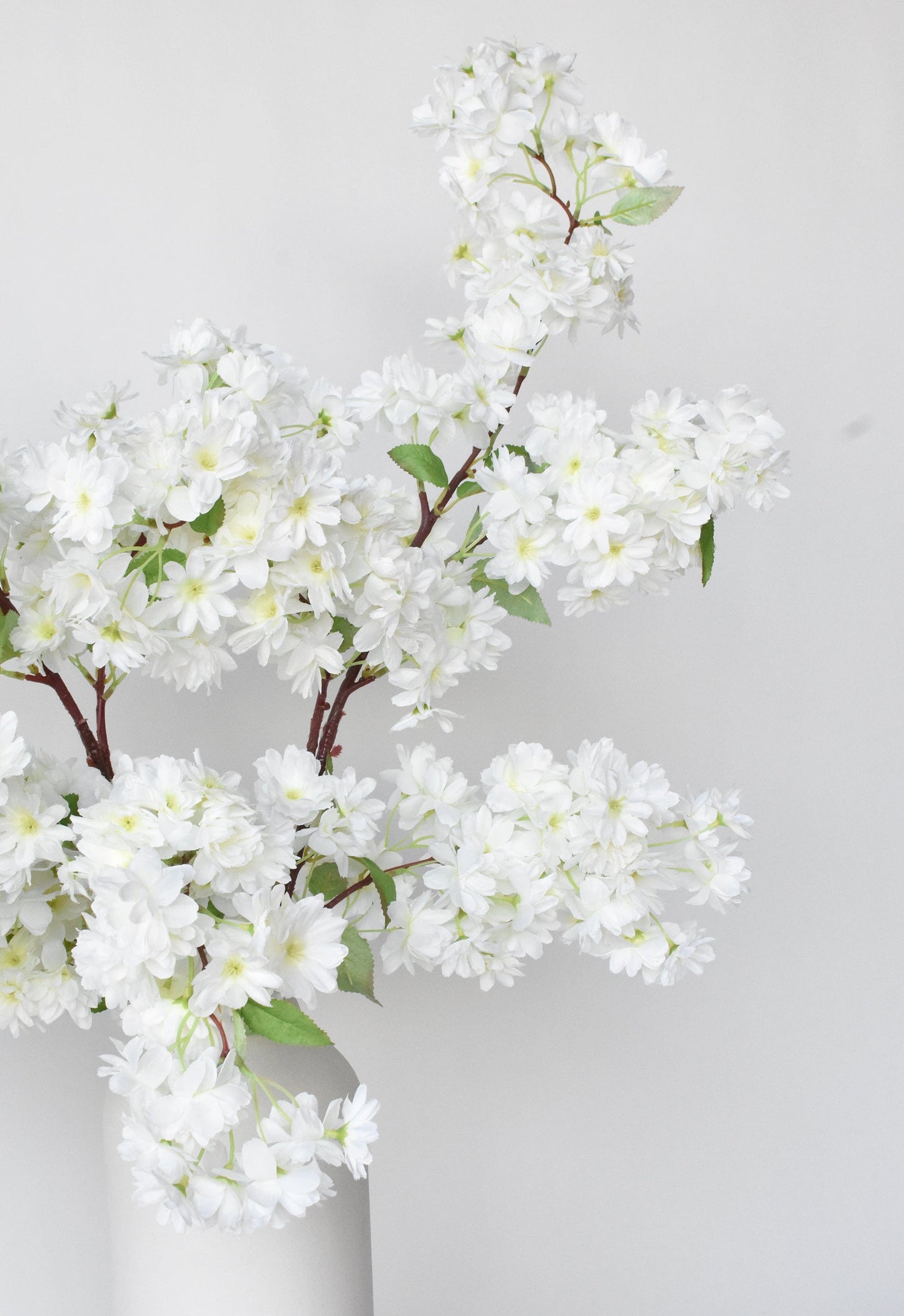 40" Faux Cherry Blossom Branch Stem Cream