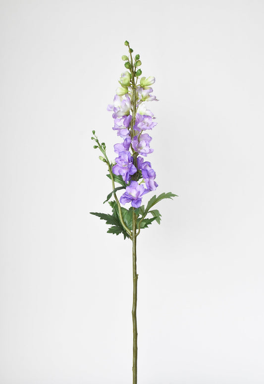 35" Faux Light Purple Delphinium Stem