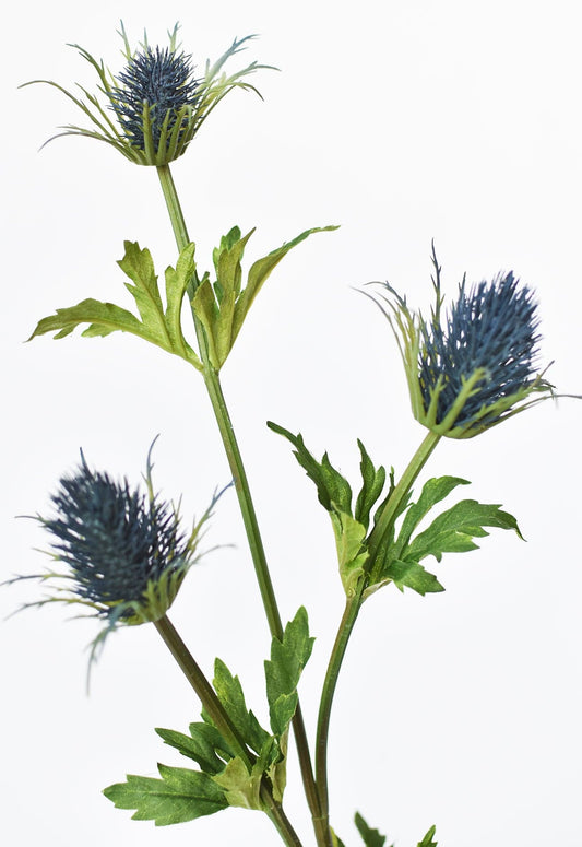 32.5" Faux Blue Thistle Stem