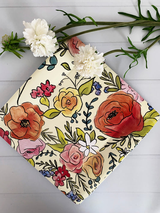 Floral Paper Dinner Plates