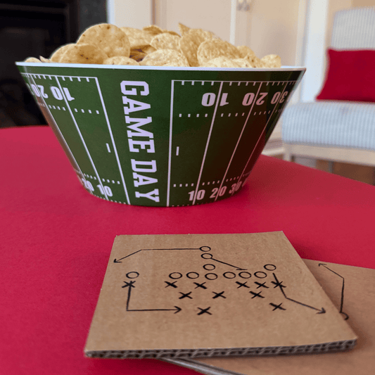 Football Game Day Snack Bowl — Reusable Melamine Chip & Serving Bowl for Tailgates | EnFete Party