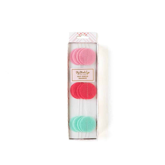 Felt Circles Banner - Garden Tea Party