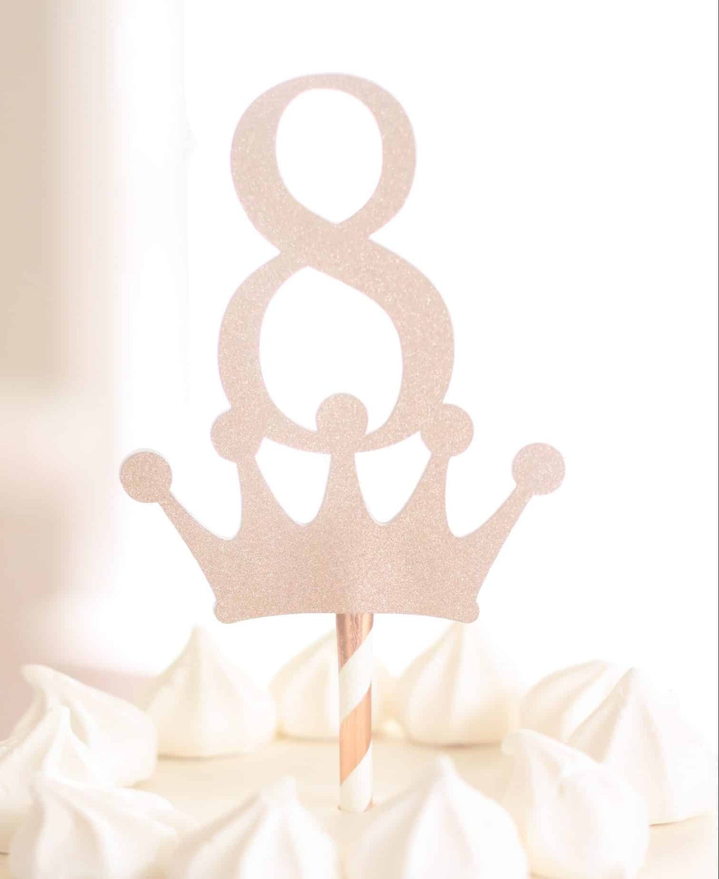 8th birthday crown topper