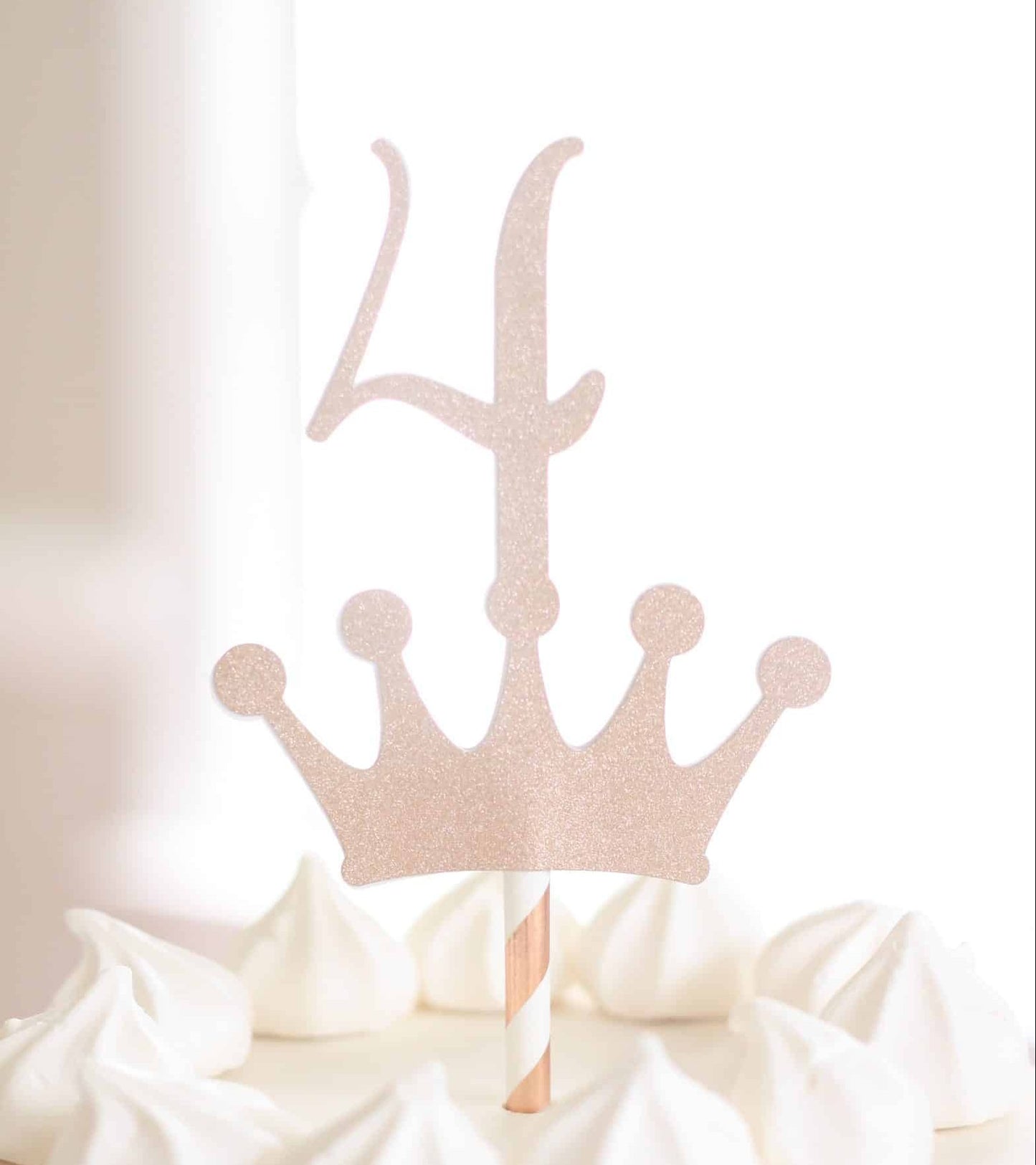 4th Birthday Crown Cake Topper