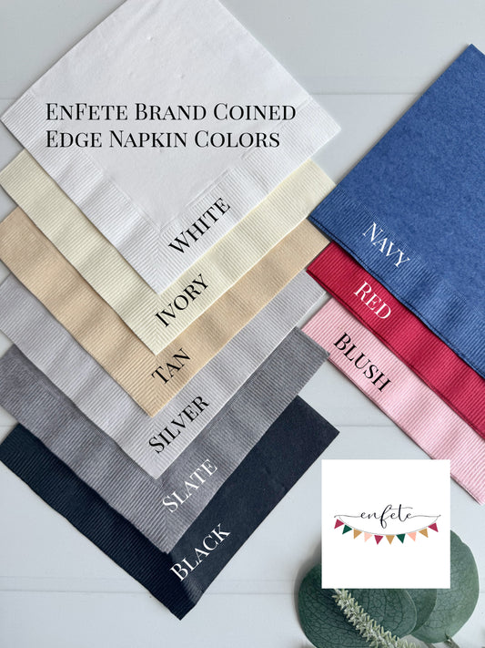 Personalized Baby Shower Cocktail Napkins – Two Peas & Little Sprout Custom Napkins | EnFete Party