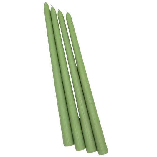 Extra Tall Pistachio Cream Taper Candles - 24 Pack (6 Sets of 4) | EnFete Party