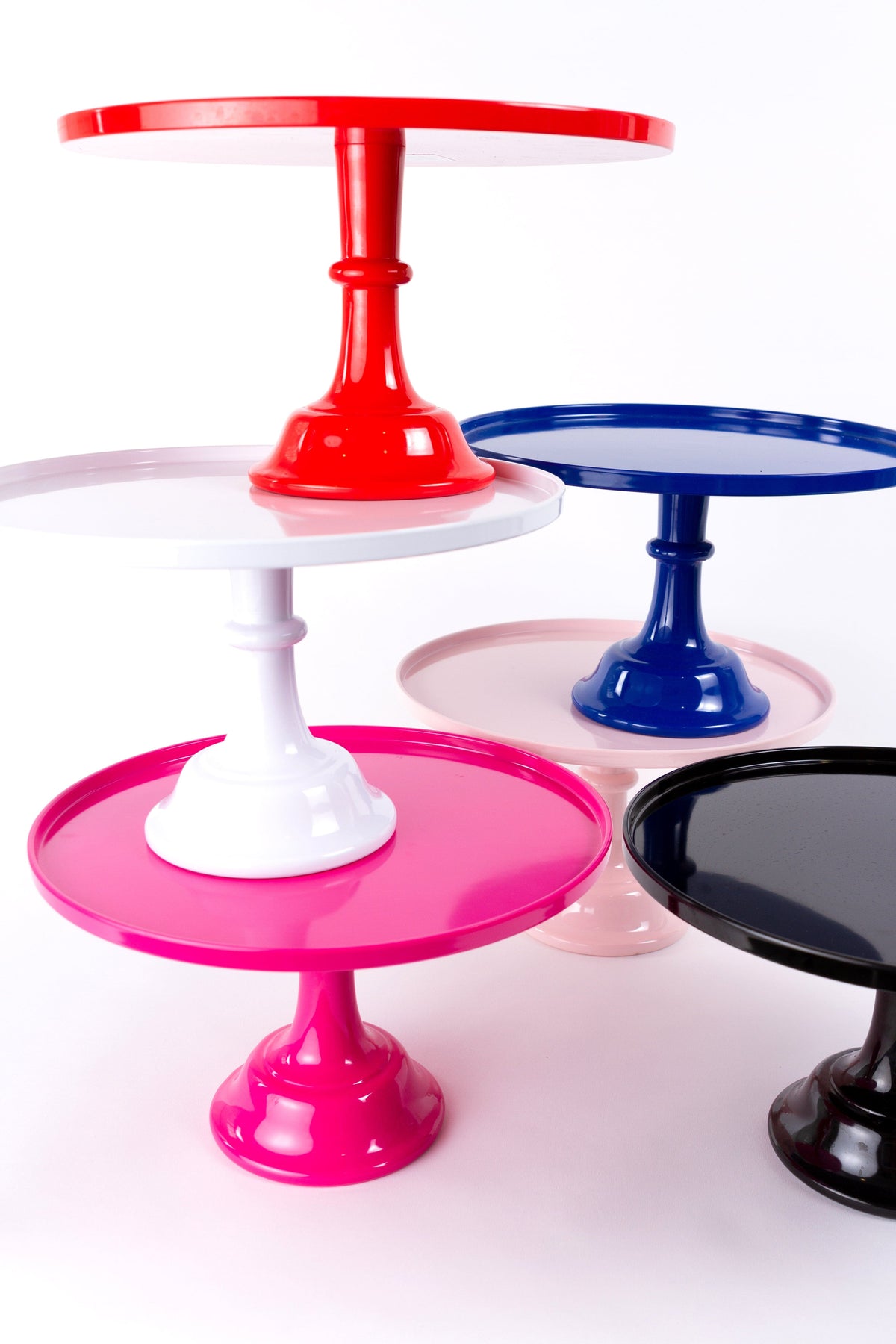 Bright Hot Pink Melamine Pedestal Cake Stand | NEW | EnFete Party