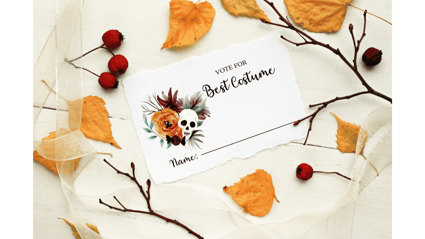 Vote for Best Costume Card - part our printable set with Vote for Best Costume Sign in the shop