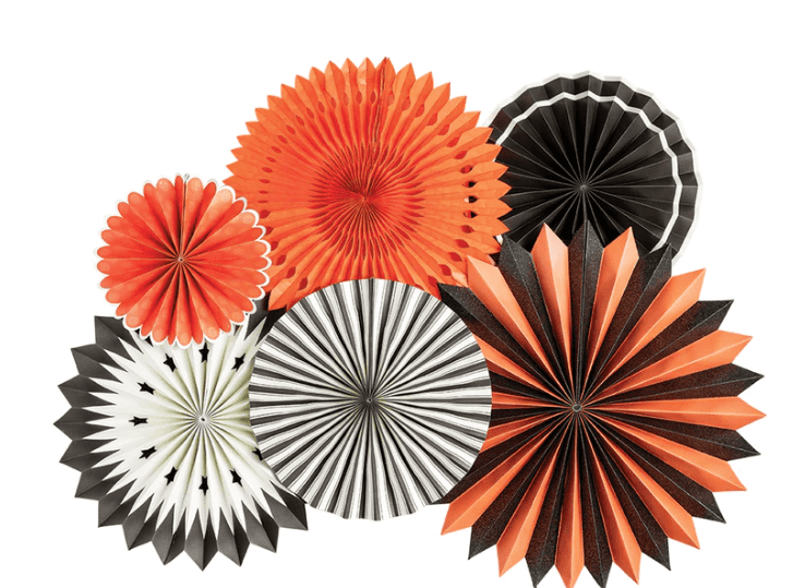 Vintage Halloween Paper Backdrop Fan