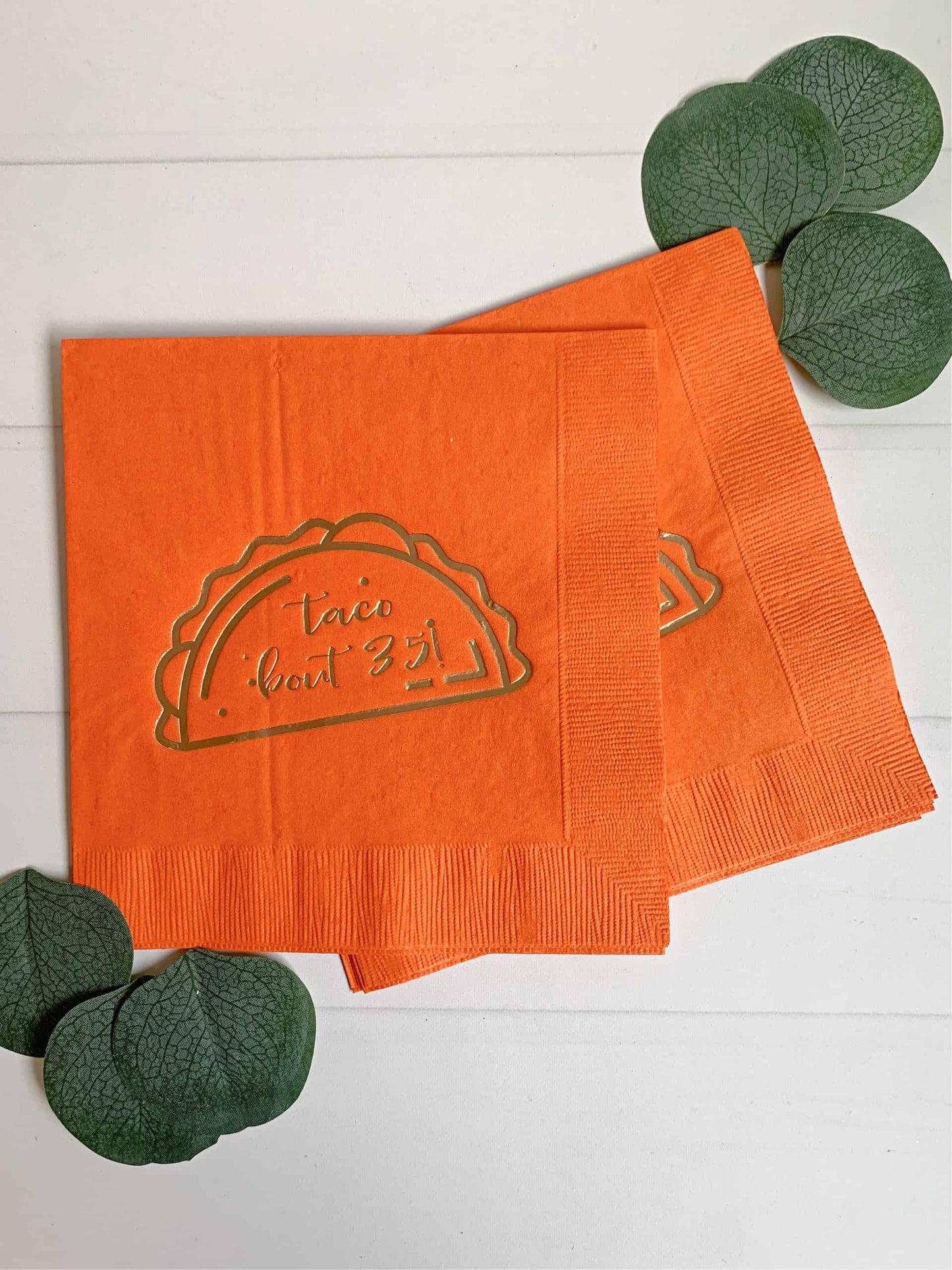 Taco 'bout 35 Luncheon Napkins- Orange