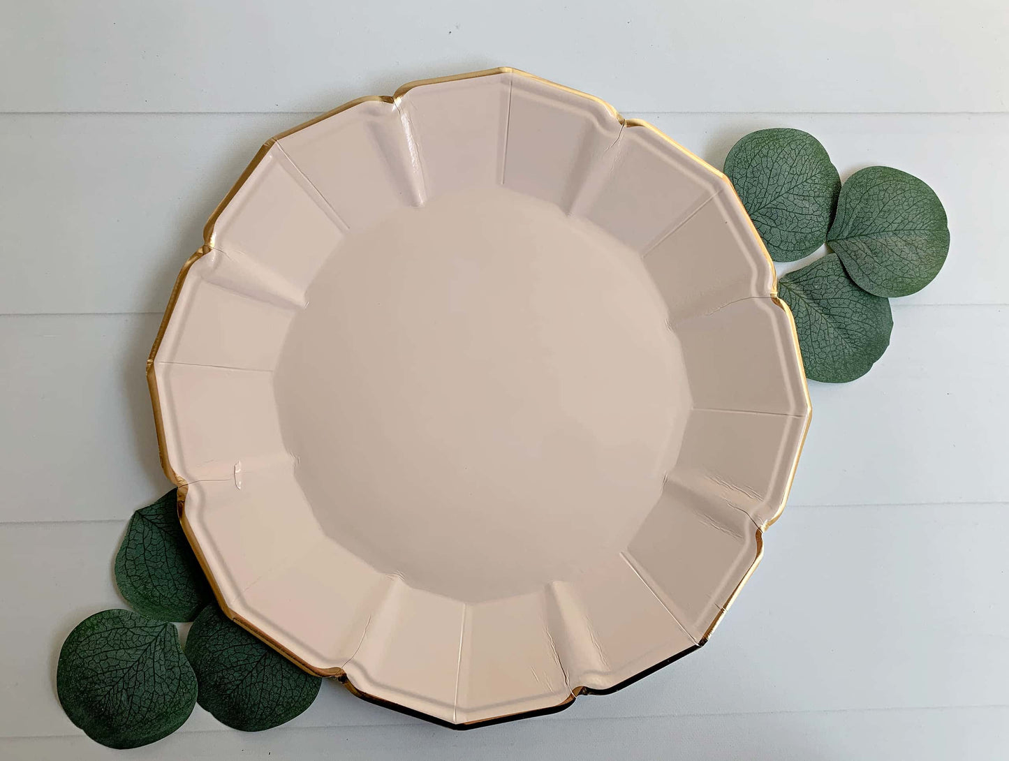 Taupe Scalloped Dinner Plates