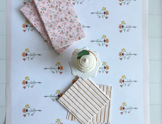 Cozy Floral Block Print Table Runner | EnFete Party