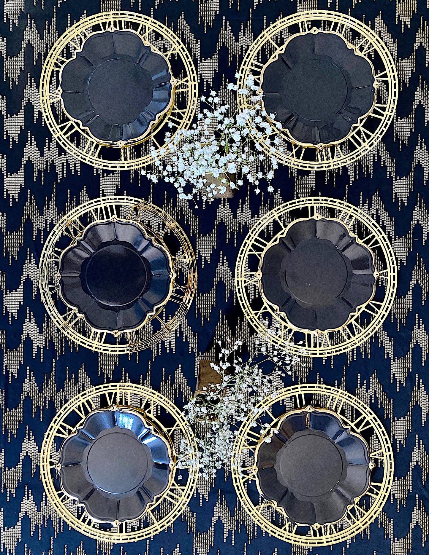 Black Luncheon Plates