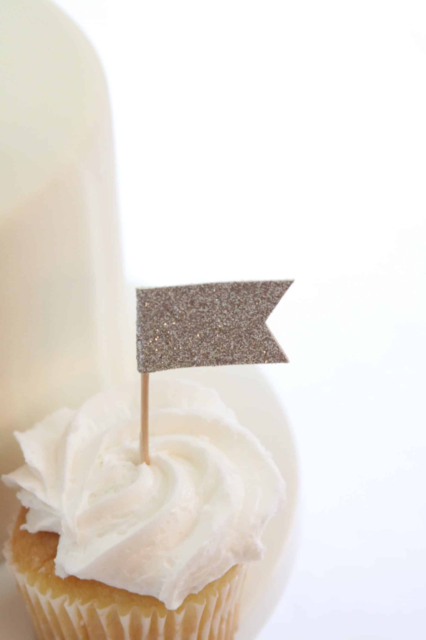 Silver Cupcake Toppers