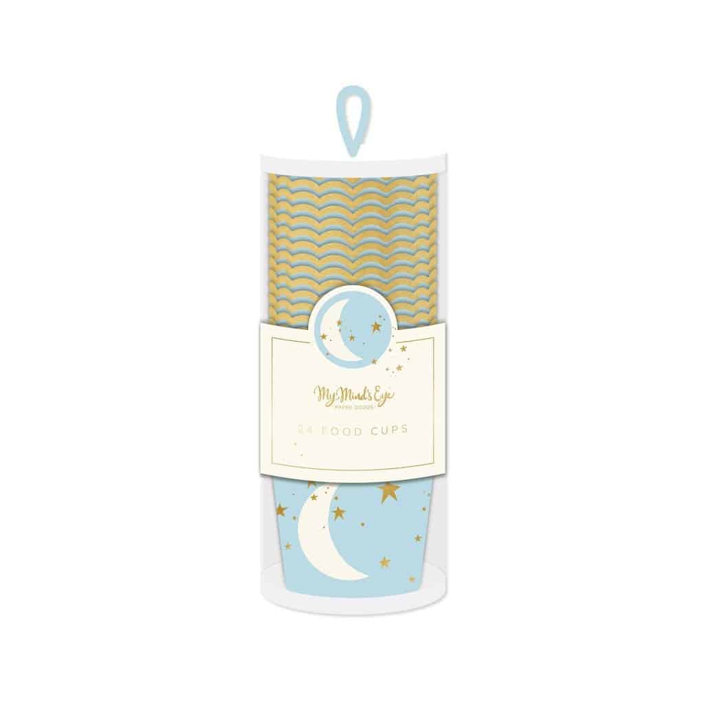 Baby Boy Shower Baking Cups - Moon and Stars