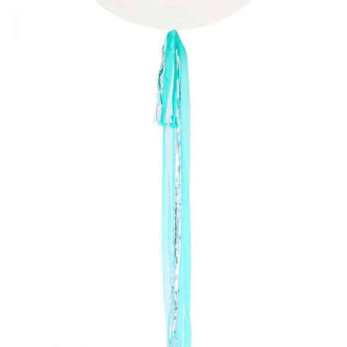 Balloon Tail - Blue and Silver