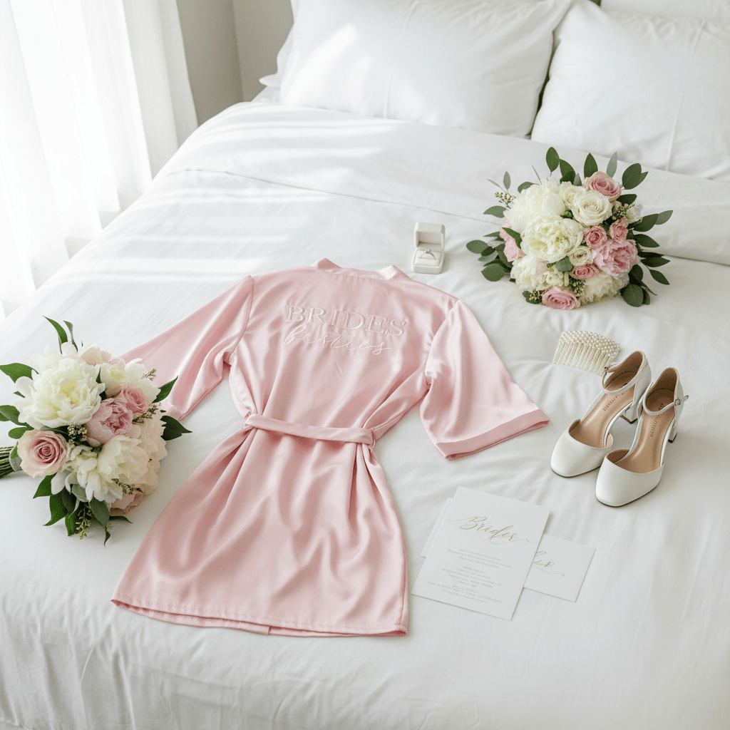 Brides Besties Robe Flat Lay