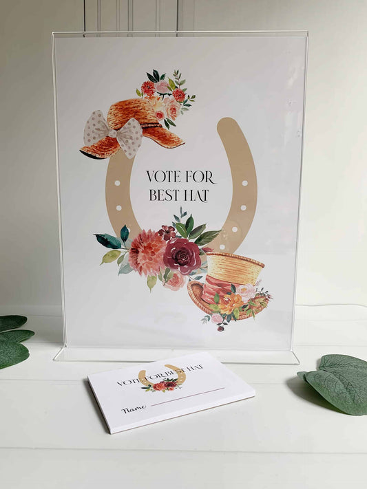 Derby Vote for Best Hat Cards Pad