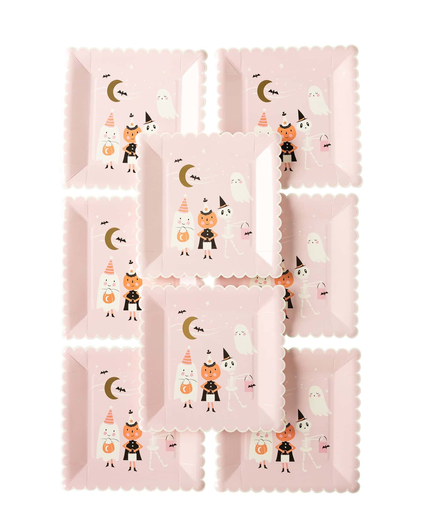 Trick or Treaters Pink Paper Plate