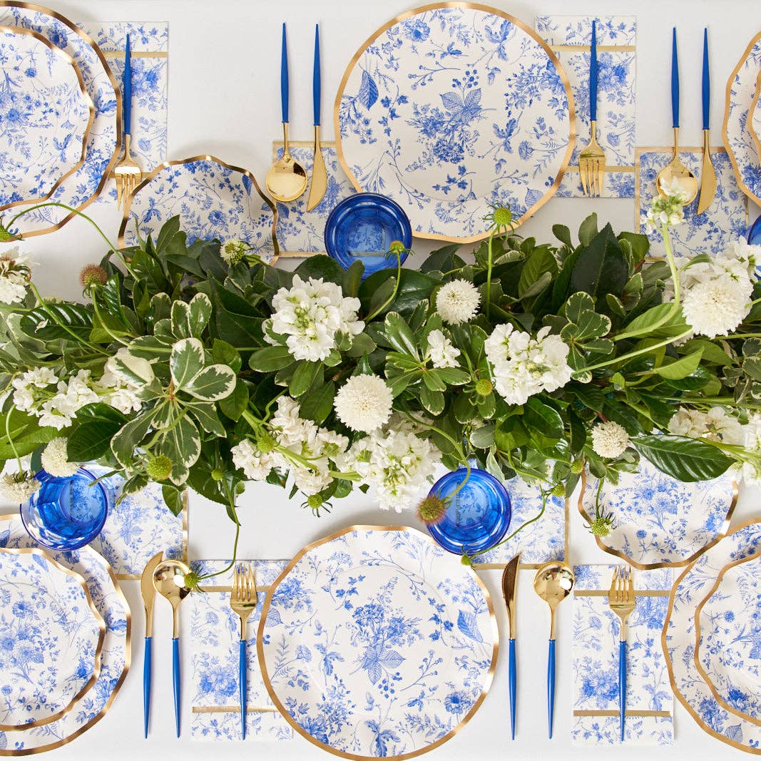 Blue Toile Dinner Plates | EnFete Party