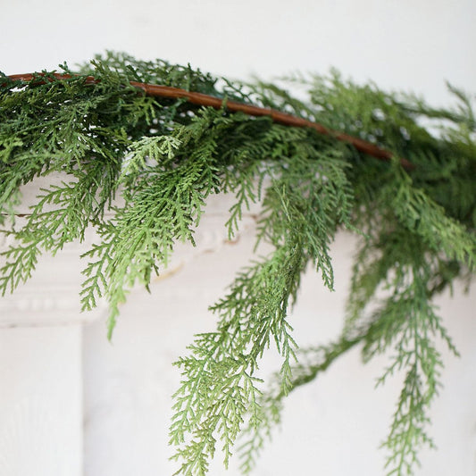 6' Faux Realistic Cedar Deluxe Garland | EnFete Party